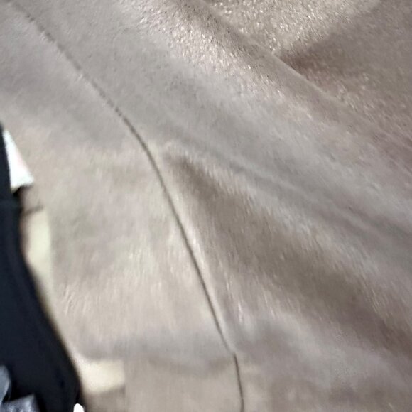 Vince Lamb Leather Suede Gold Shimmery Leggings Pants ankle crop 26" M stretch - Picture 8 of 12